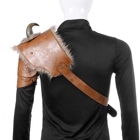 Mens Horned Shoulder Armor Fetish Wear by BDStyle