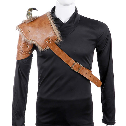 Mens Horned Shoulder Armor Fetish Wear by BDStyle