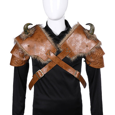 Mens Horned Shoulder Armor Fetish Wear by BDStyle