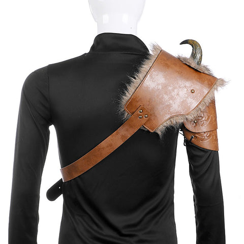 Mens Horned Shoulder Armor Fetish Wear by BDStyle