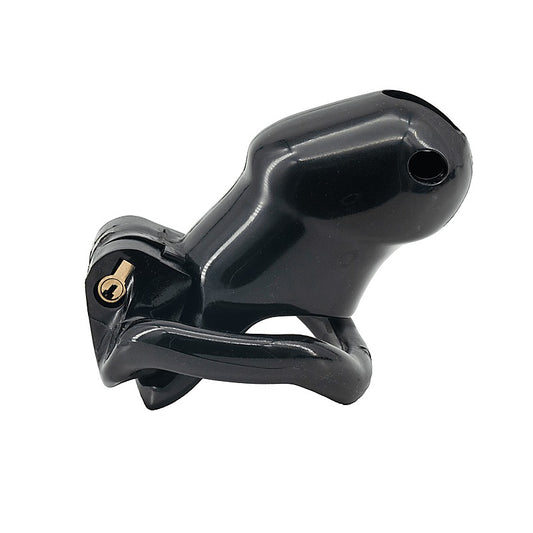 Resin Male Chastity Cage Black by Love In Leather