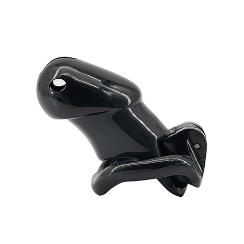 Resin Male Chastity Cage Black by Love In Leather
