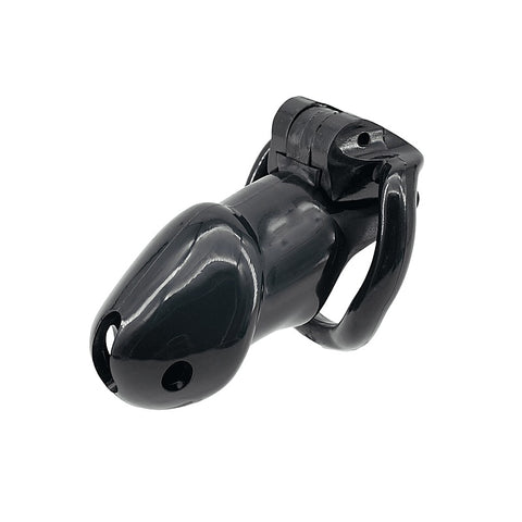 Resin Male Chastity Cage Black by Love In Leather