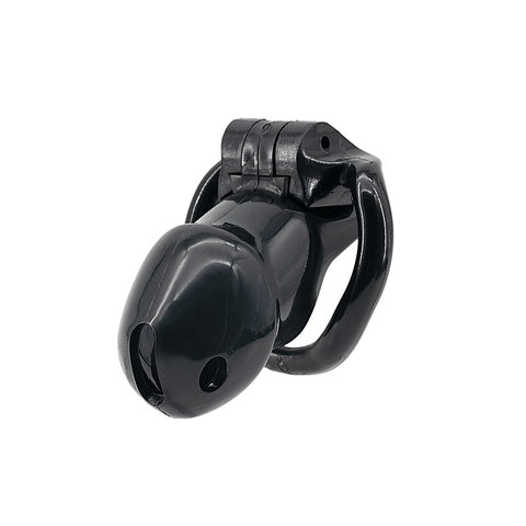 Resin Male Chastity Cage Black by Love In Leather