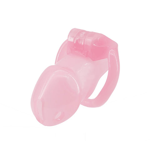 Resin Male Chastity Cock Cage Pink by Love In Leather