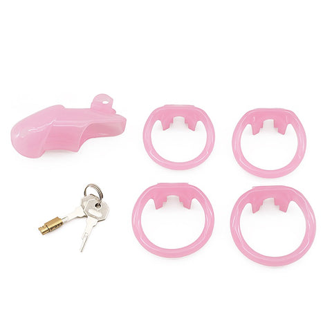 Resin Male Chastity Cock Cage Pink by Love In Leather