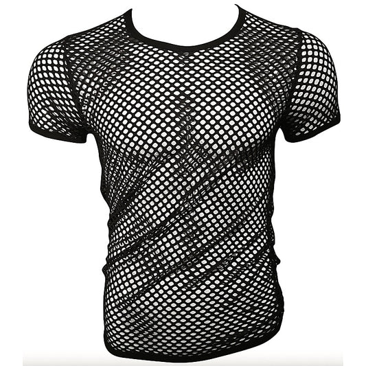 Men's Mesh Shirt with Black Binding by Love In Leather