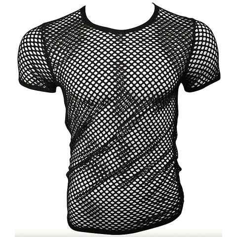 Men's Mesh Shirt with Black Binding by Love In Leather