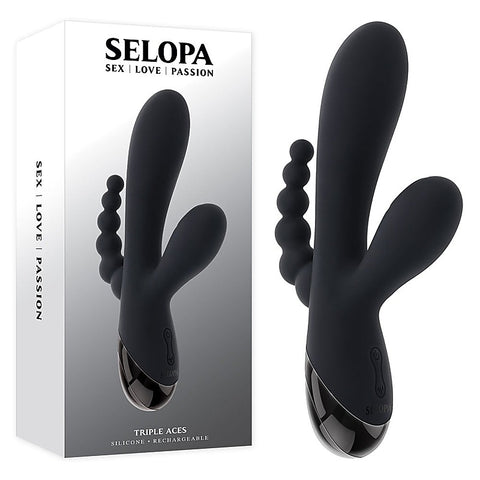 TRIPLE ACES Rechargeable Triple Stimulator Vibe by Evolved
