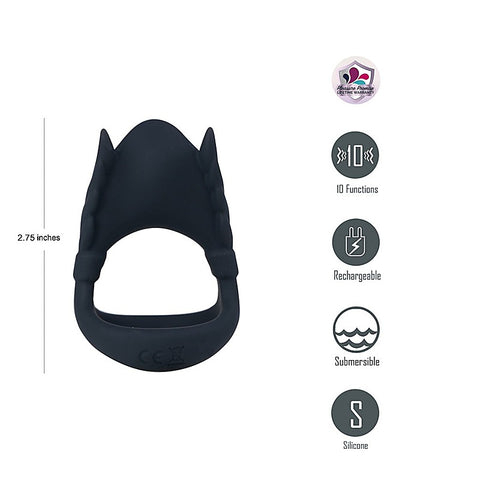 ROCKY USB Rechargeable Vibrating Cock & Balls Cock Ring