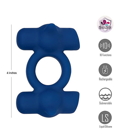 RONAN USB Rechargeable Dual Vibrating Cock Ring by Maia Toys