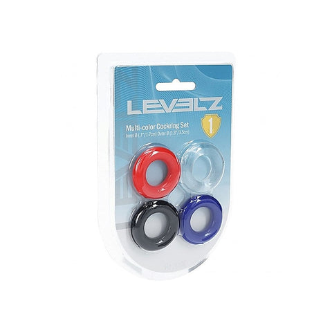 LEVELZ Multicolour 4 Pack Cock Ring Set by Shots Toys