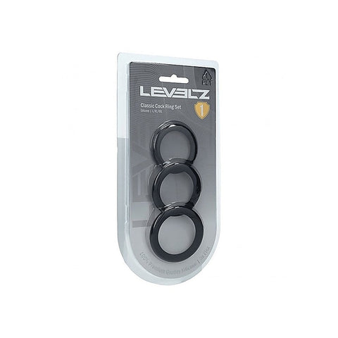 LEVELZ Classic Silicone Cock Ring Set L/XL/XXL by Shots Toys
