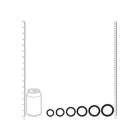 LEVELZ Classic Silicone Cock Ring Set of 6 Sizes by Shots