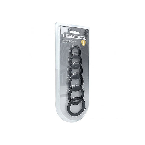 LEVELZ Classic Silicone Cock Ring Set of 6 Sizes by Shots