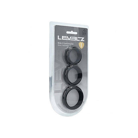 LEVELZ Wide O Silicone Cock Ring Set by Shots Toys