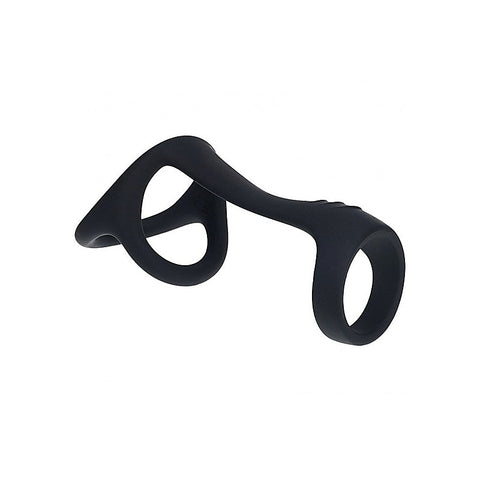 Tri O Silicone Shaft Cock and Ball Ring by Shots Toys