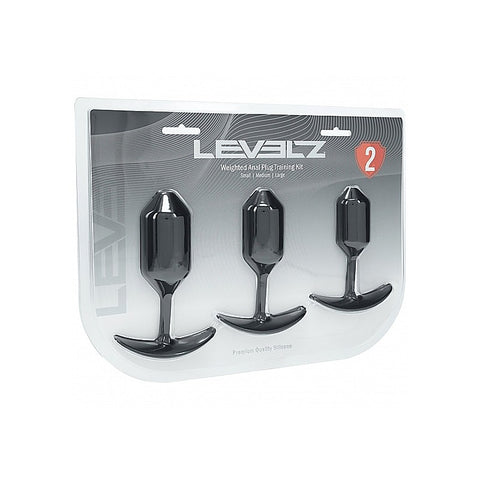 LEVELZ 3 Pack Silicone Weighted Anal Plug Training Set