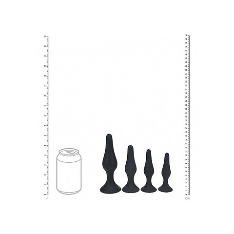 LEVELZ Slim Silicone Anal Plug Kit of 4 Sizes by Shots Toys