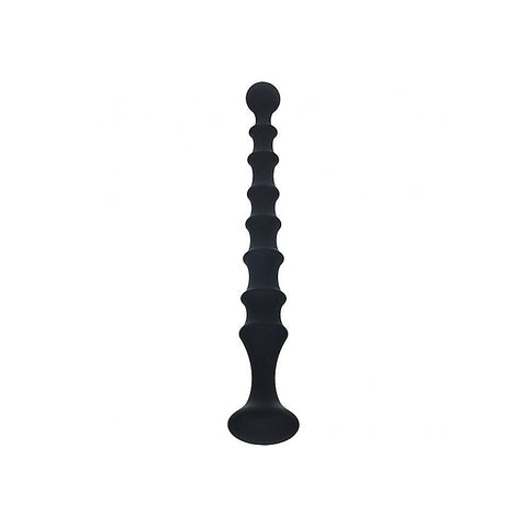 Ribbed Silicone Flared Anal Probe Beads by Shots Toys