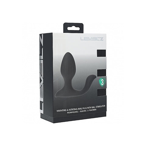 Vibrating & Rotating Anal Plug with Ball Stimulator