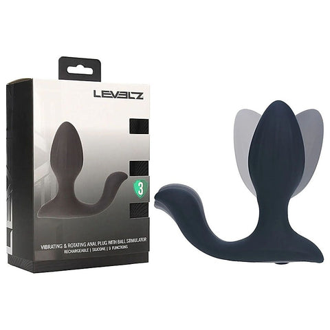 Vibrating & Rotating Anal Plug with Ball Stimulator