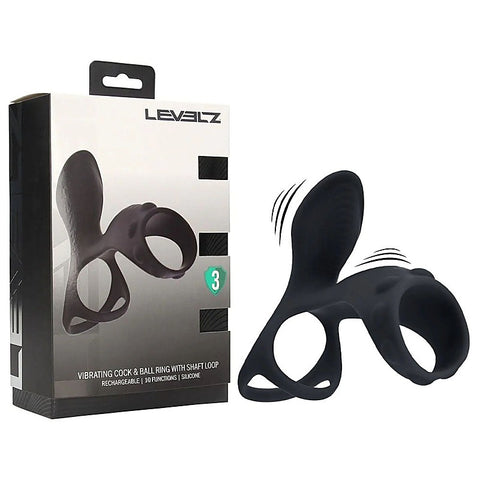 LEVELZ Vibrating Cock & Ball Ring by Shots Toys