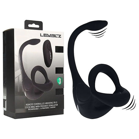 LEVELZ Vibrating TriO Cock Ring by Shots Toys