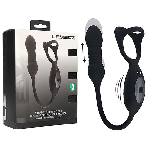 LEVELZ Vibrating TriO Cock Ring by Shots Toys