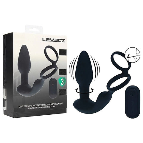 LEVELZ Dual Vibrating Prostate Stimulator by Shots Toys