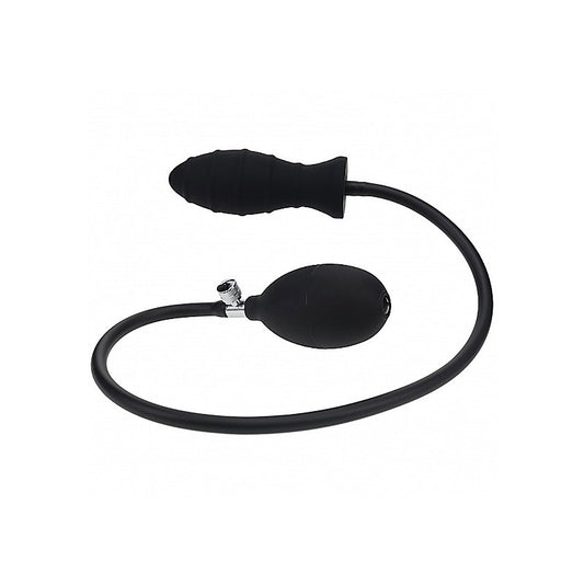 LEVELZ Ribbed Silicone Inflatable Anal Plug by Shots Toys