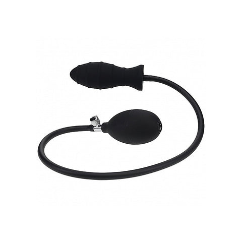 LEVELZ Ribbed Silicone Inflatable Anal Plug by Shots Toys
