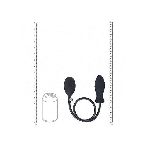 LEVELZ Ribbed Silicone Inflatable Anal Plug by Shots Toys