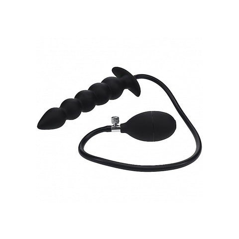 Beaded Inflatable Silicone Anal Plug by Shots Toys