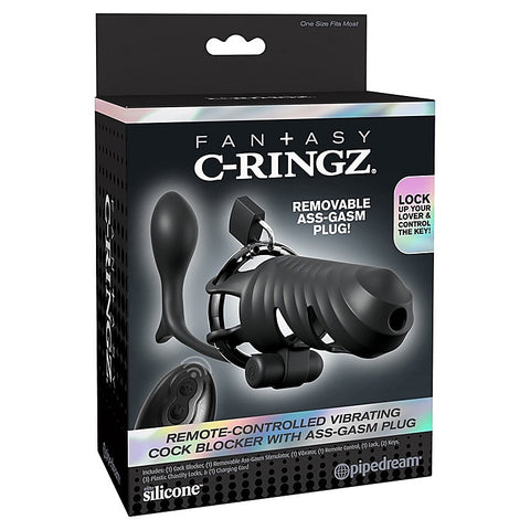 Fantasy C-Ringz Vibrating Cock Blocker with Ass-Gasm Plug