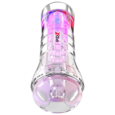 PDX Elite ViewTube XXL See-Thru EZ-Grip LED Male Stroker