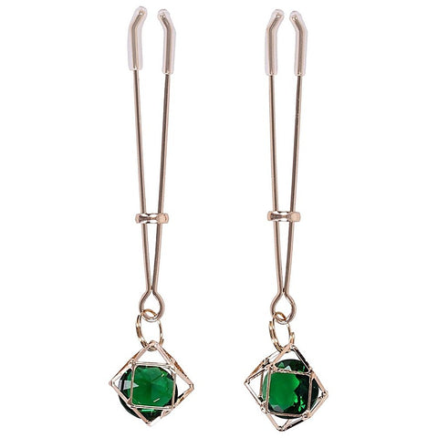 Indica Crystal Fetish Play Nipple Clips by Sportsheets