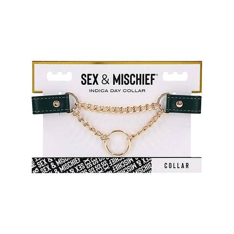 Indica Day Faux Leather Bondage Collar by Sportsheets