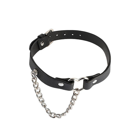 Fetish Play Heart Collar with Chain by Chisa