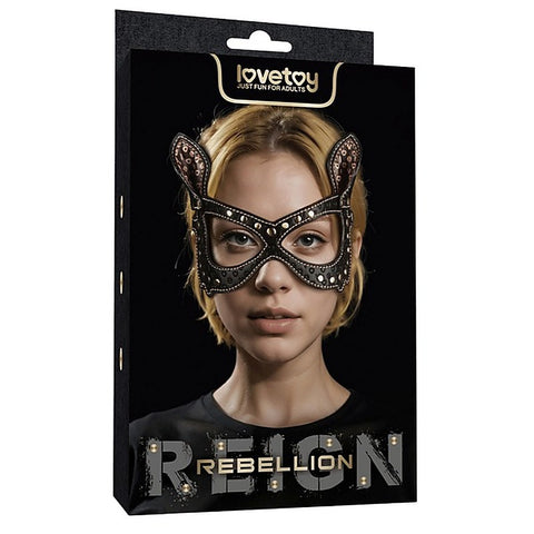 Adjustable PU Leather Bunny Mask by Lovetoy