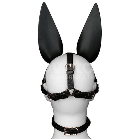 Dark Sculpted Bunny Ears BDSM Mask by Lovetoy