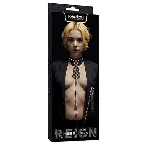 Rebellion Reign Bondage Collar and Leash by Lovetoy
