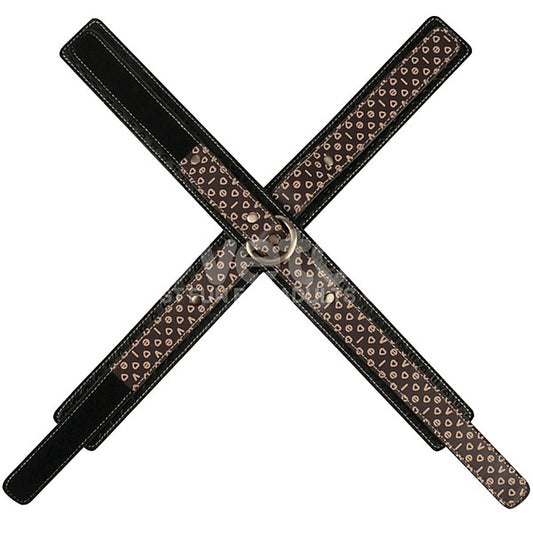Crossed Shaped Design Fetish Handcuffs by Lovetoy