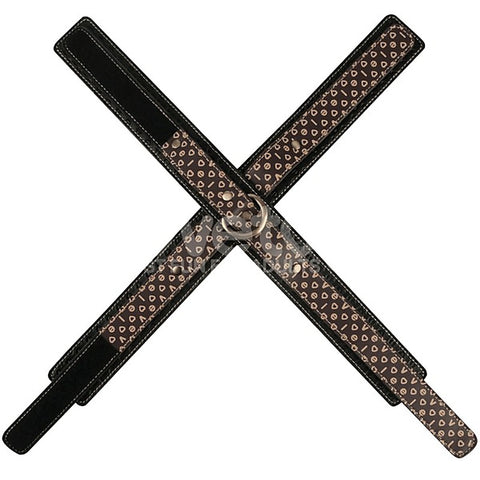 Crossed Shaped Design Fetish Handcuffs by Lovetoy