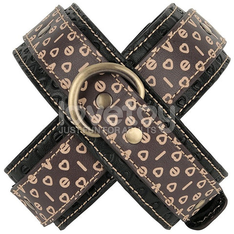 Crossed Shaped Design Fetish Handcuffs by Lovetoy
