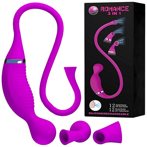 Pretty Love Romance Rechargeable 3 in1 Clit Vibrator
