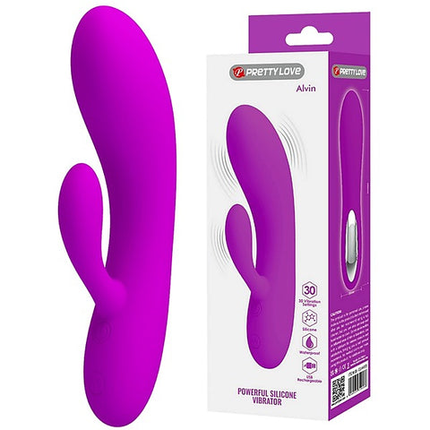 Alvin Rechargeable Silicone Rabbit Massager by Baile