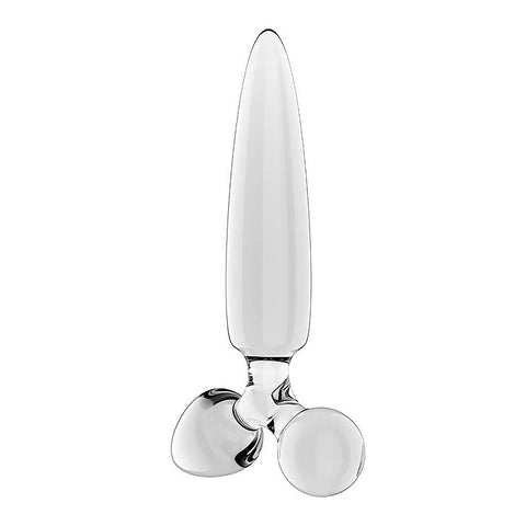 Triple Crystal 1 Glass 3-in-1 Butt Plug by Satisfyer