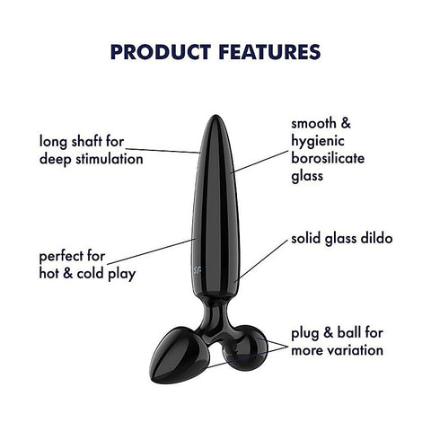 Triple Crystal 1 Glass 3-in-1 Butt Plug by Satisfyer