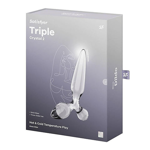 Triple Crystal 2 Glass 3-in-1 Anal Plug by Satisfyer